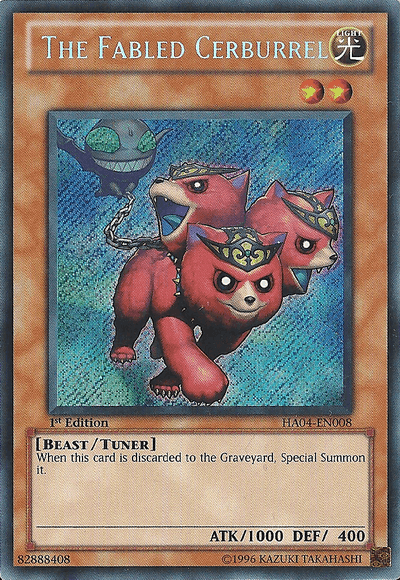 The Fabled Cerburrel [HA04-EN008] Secret Rare - Doe's Cards