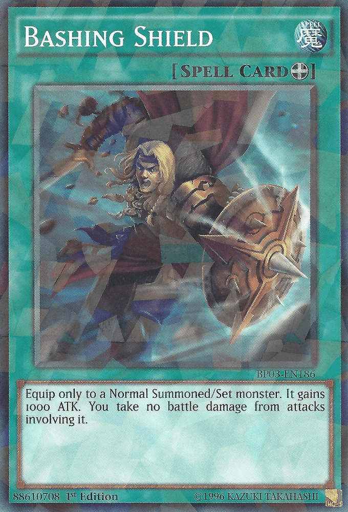 Bashing Shield [BP03-EN186] Shatterfoil Rare - Doe's Cards