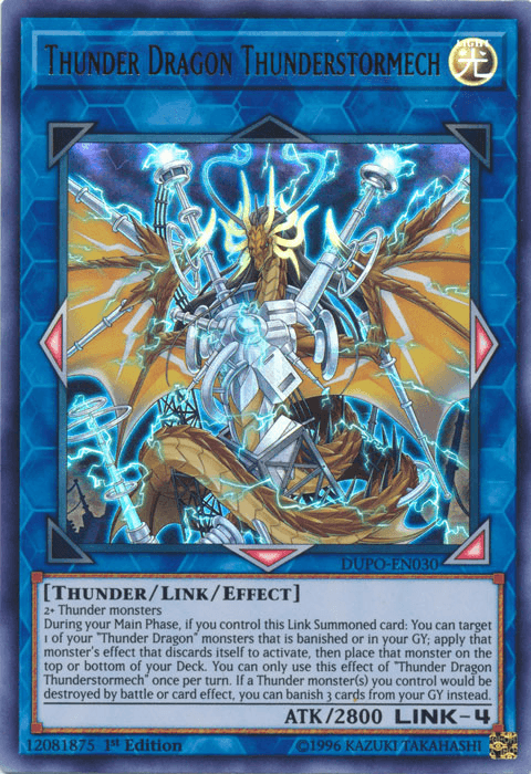 Thunder Dragon Thunderstormech [DUPO-EN030] Ultra Rare - Doe's Cards