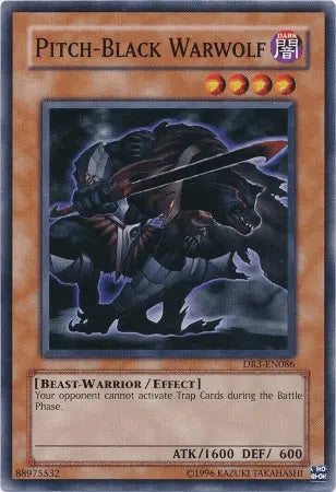 Pitch-Black Warwolf [DR3-EN086] Common - Doe's Cards
