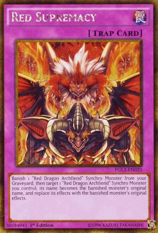 Red Supremacy [PGL3-EN020] Gold Secret Rare - Doe's Cards