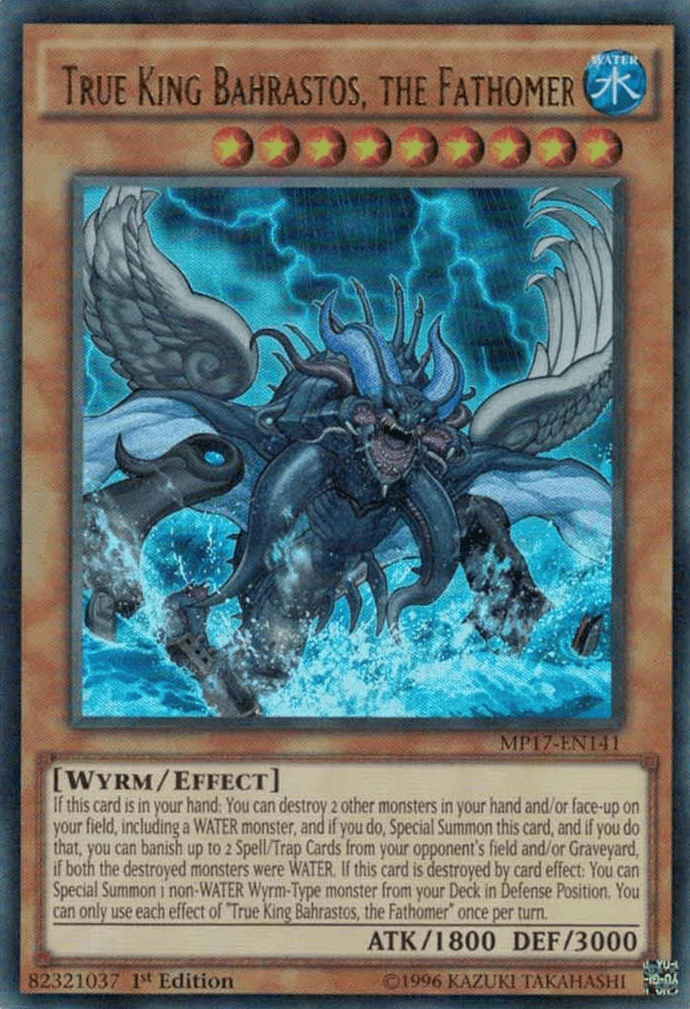 True King Bahrastos, the Fathomer [MP17-EN141] Ultra Rare - Doe's Cards