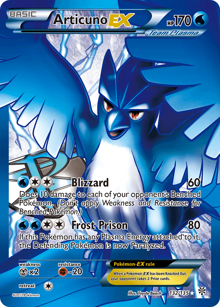 Articuno EX (132/135) [Black & White: Plasma Storm] - Doe's Cards