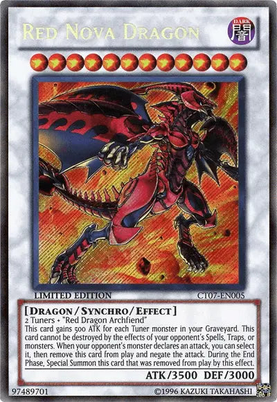 Red Nova Dragon [CT07-EN005] Secret Rare - Doe's Cards