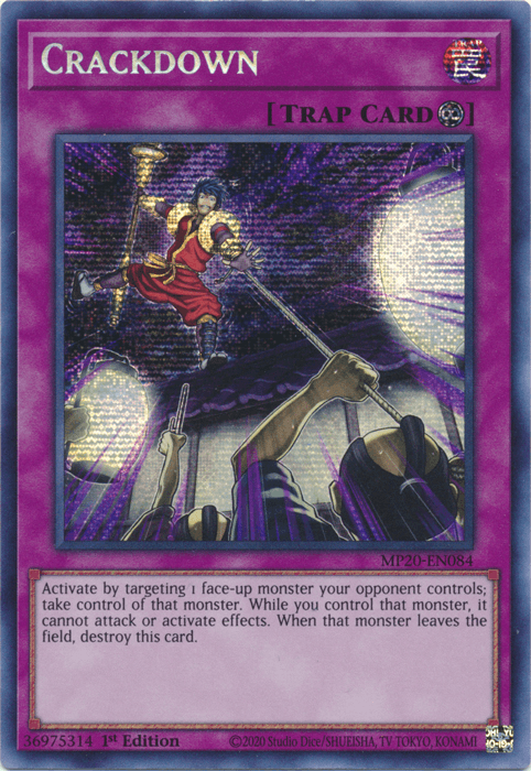 Crackdown [MP20-EN084] Prismatic Secret Rare - Doe's Cards