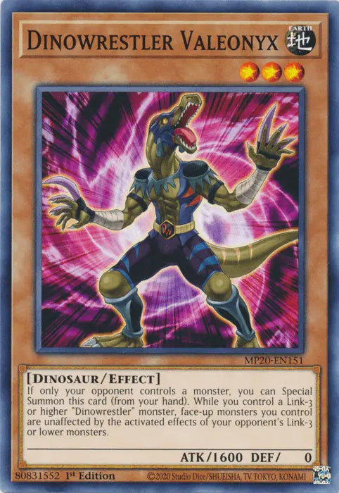Dinowrestler Valeonyx [MP20-EN151] Common - Doe's Cards