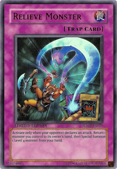 Relieve Monster [JUMP-EN021] Ultra Rare - Doe's Cards