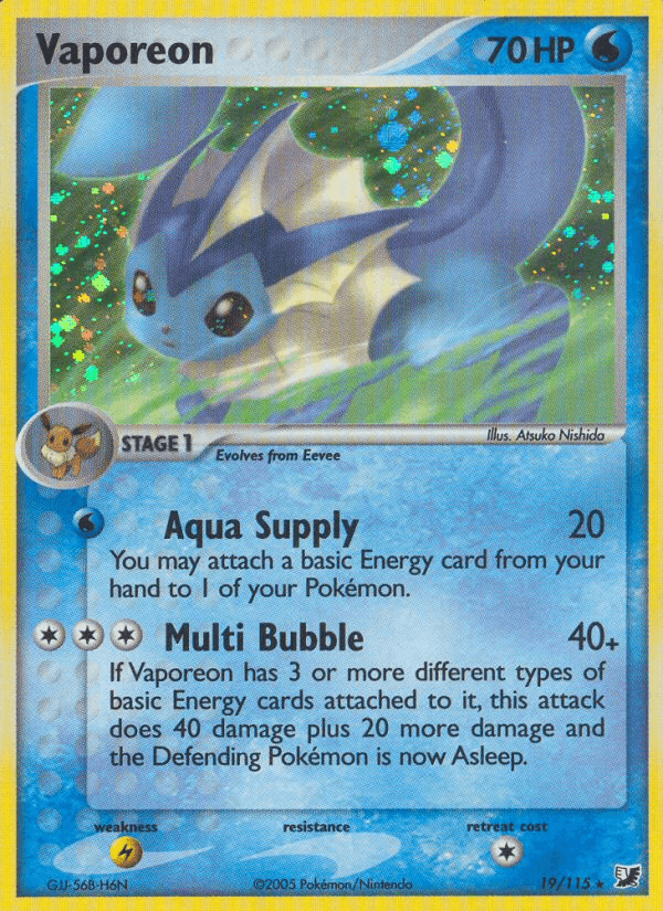 Vaporeon (19/115) [EX: Unseen Forces] - Doe's Cards