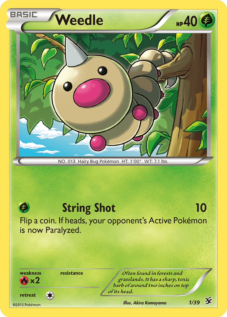 Weedle (1/39) [XY: Kalos Starter Set] - Doe's Cards