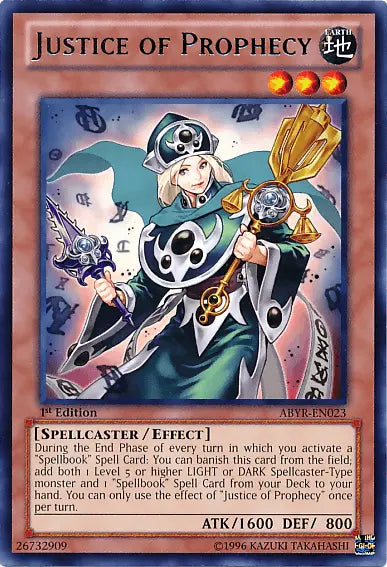 Justice of Prophecy [ABYR-EN023] Rare - Doe's Cards