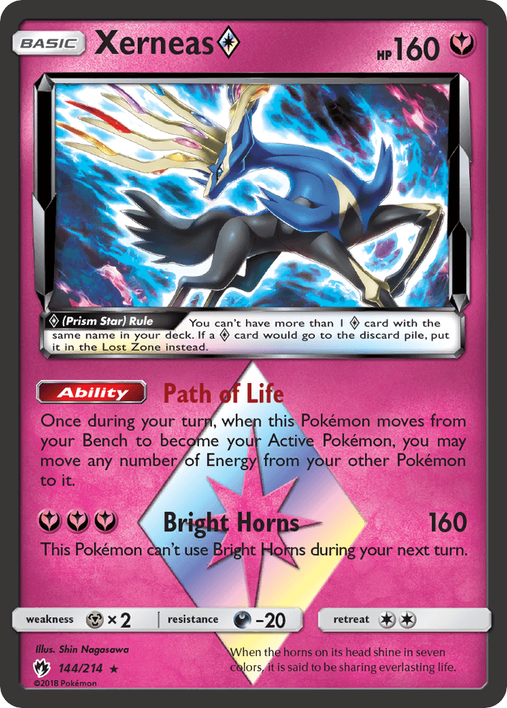 Xerneas (144/214) (Prism Star) [Sun & Moon: Lost Thunder] - Doe's Cards