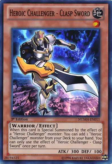 Heroic Challenger - Clasp Sword [NUMH-EN011] Super Rare - Doe's Cards