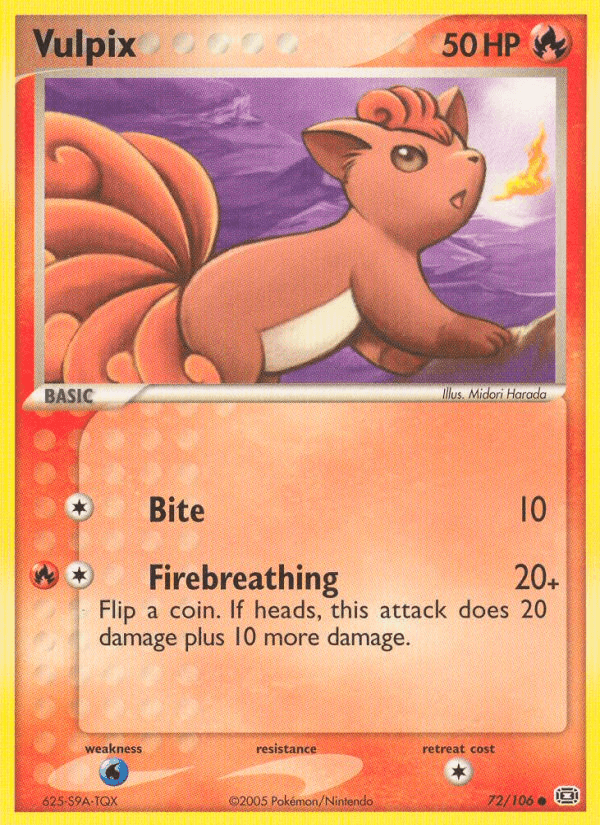 Vulpix (72/106) [EX: Emerald] - Doe's Cards