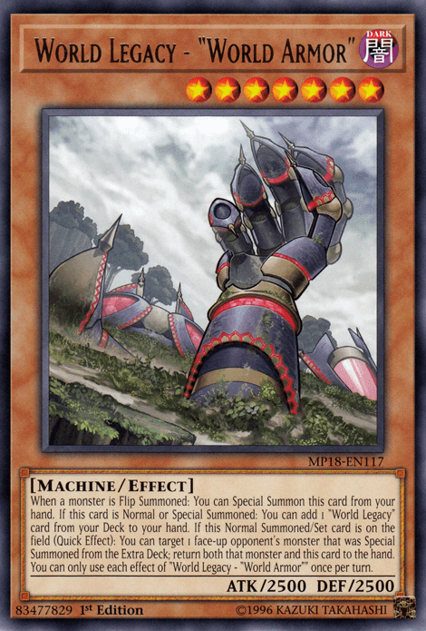 World Legacy - "World Armor" [MP18-EN117] Rare - Doe's Cards