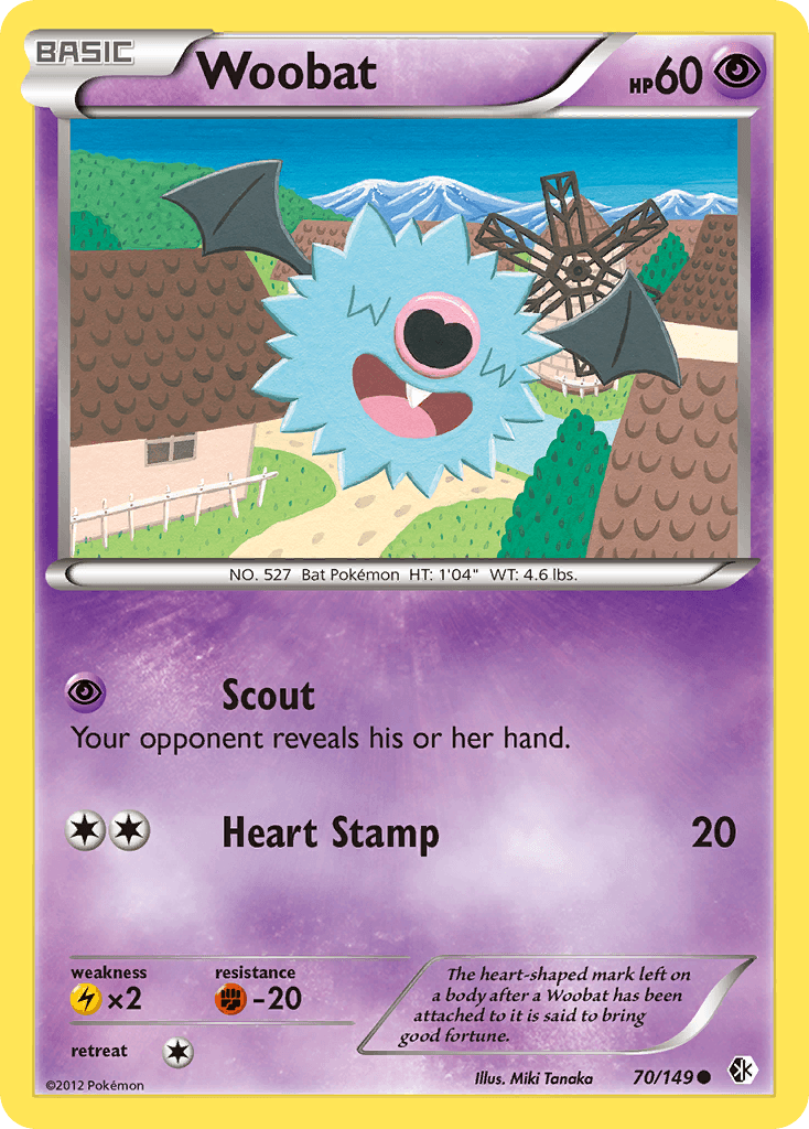 Woobat (70/149) [Black & White: Boundaries Crossed] - Doe's Cards