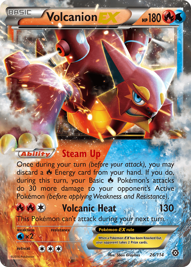 Volcanion EX (26/114) [XY: Steam Siege] - Doe's Cards