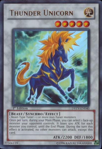 Thunder Unicorn [DREV-EN040] Ultra Rare - Doe's Cards