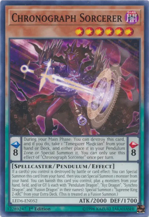 Chronograph Sorcerer [LED6-EN052] Common - Doe's Cards