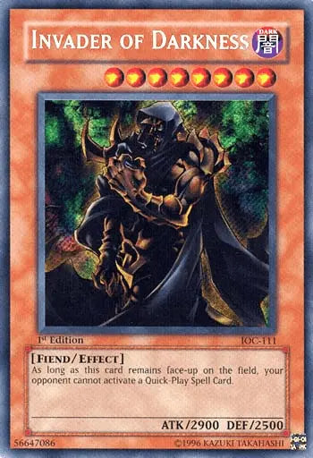 Invader of Darkness [IOC-111] Secret Rare - Doe's Cards