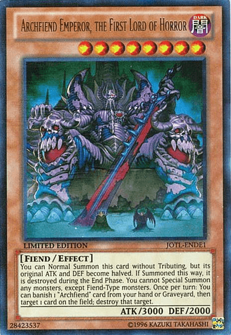 Archfiend Emperor, the First Lord of Horror [JOTL-ENDE1] Ultra Rare - Doe's Cards