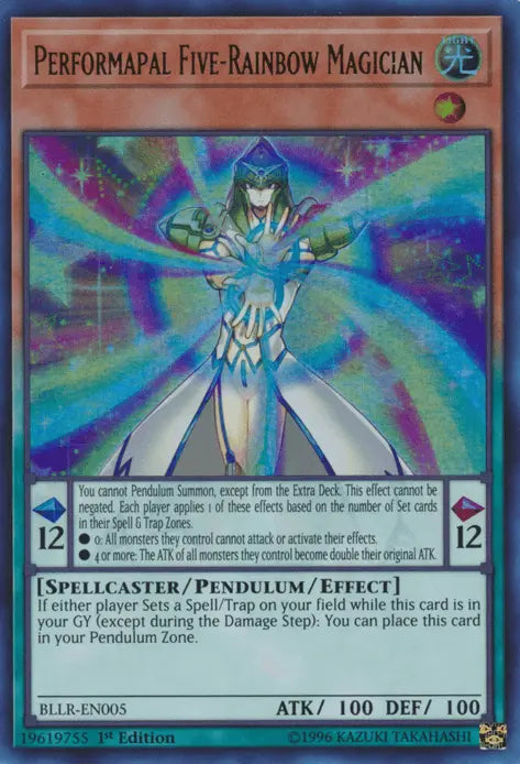 Performapal Five-Rainbow Magician [BLLR-EN005] Ultra Rare - Doe's Cards
