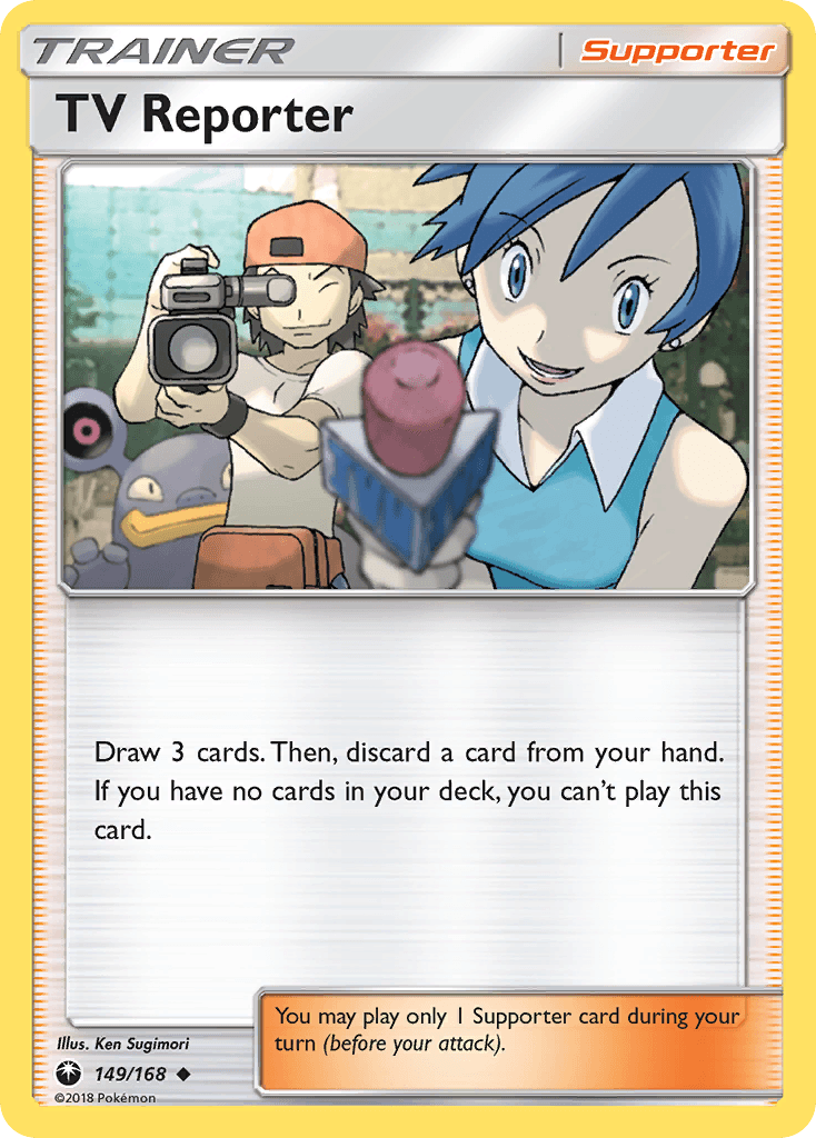 TV Reporter (149/168) [Sun & Moon: Celestial Storm] - Doe's Cards