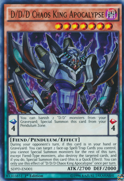 D/D/D Chaos King Apocalypse [SDPD-EN001] Ultra Rare - Doe's Cards