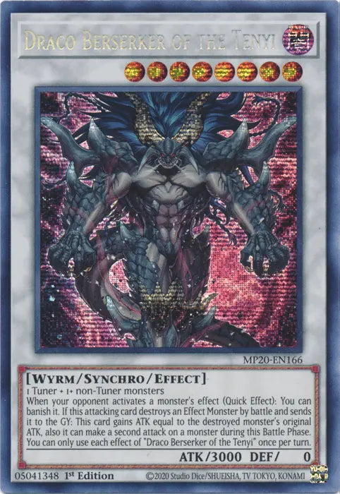 Draco Berserker of the Tenyi [MP20-EN166] Prismatic Secret Rare - Doe's Cards