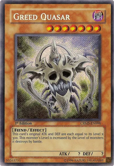 Greed Quasar [CRMS-EN098] Secret Rare - Doe's Cards