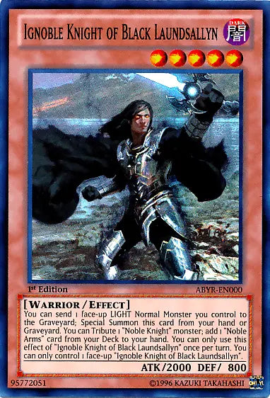 Ignoble Knight of Black Laundsallyn [ABYR-EN000] Super Rare - Doe's Cards