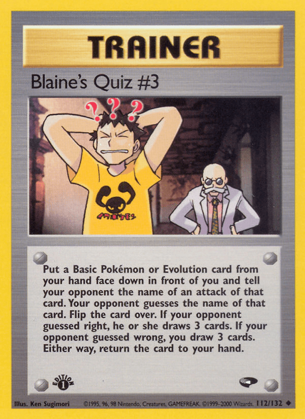 Blaine's Quiz #3 (112/132) [Gym Challenge 1st Edition] - Doe's Cards