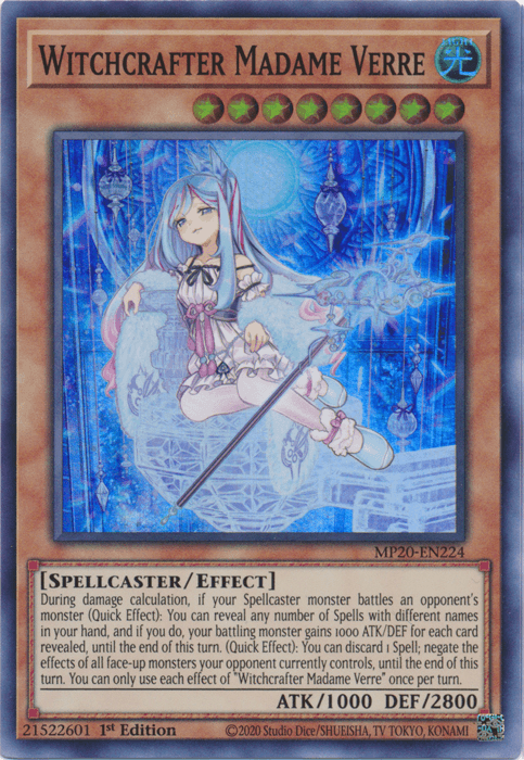 Witchcrafter Madame Verre [MP20-EN224] Super Rare - Doe's Cards