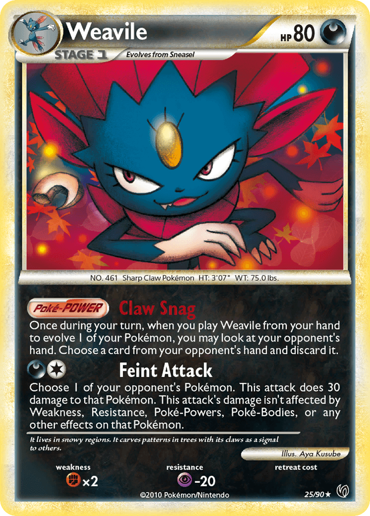 Weavile (25/90) [HeartGold & SoulSilver: Undaunted] - Doe's Cards