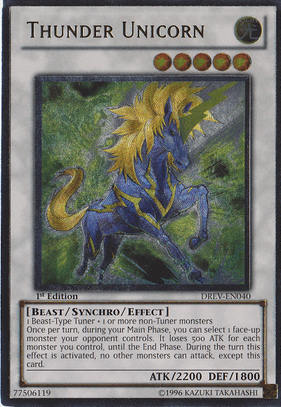 Thunder Unicorn [DREV-EN040] Ultimate Rare - Doe's Cards