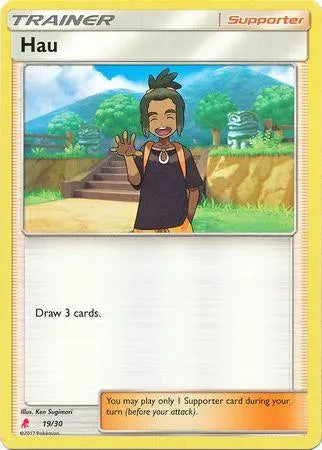 Hau (19/30) (Lycanroc Half-Deck) [Sun & Moon: Trainer Kit - Lycanroc & Alolan Raichu] - Doe's Cards