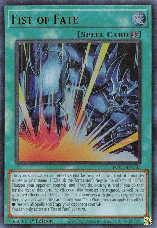 Fist of Fate [EGO1-EN003] Ultra Rare - Doe's Cards