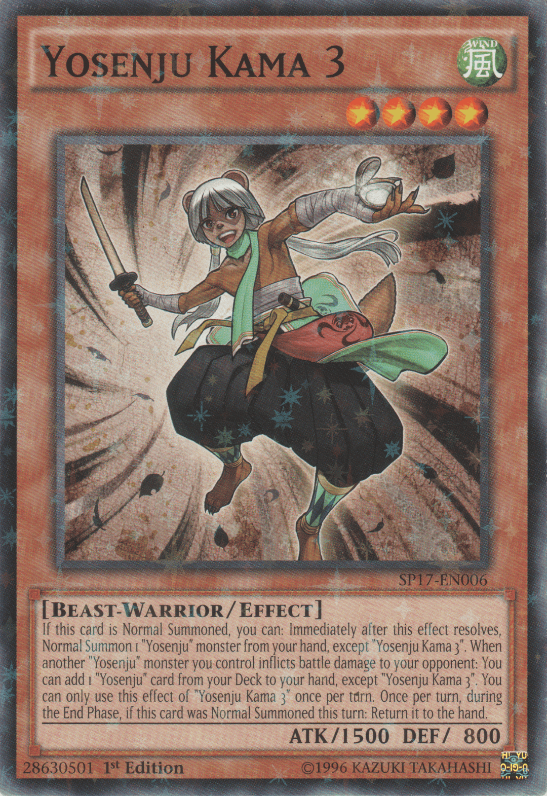 Yosenju Kama 3 [SP17-EN006] Starfoil Rare - Doe's Cards