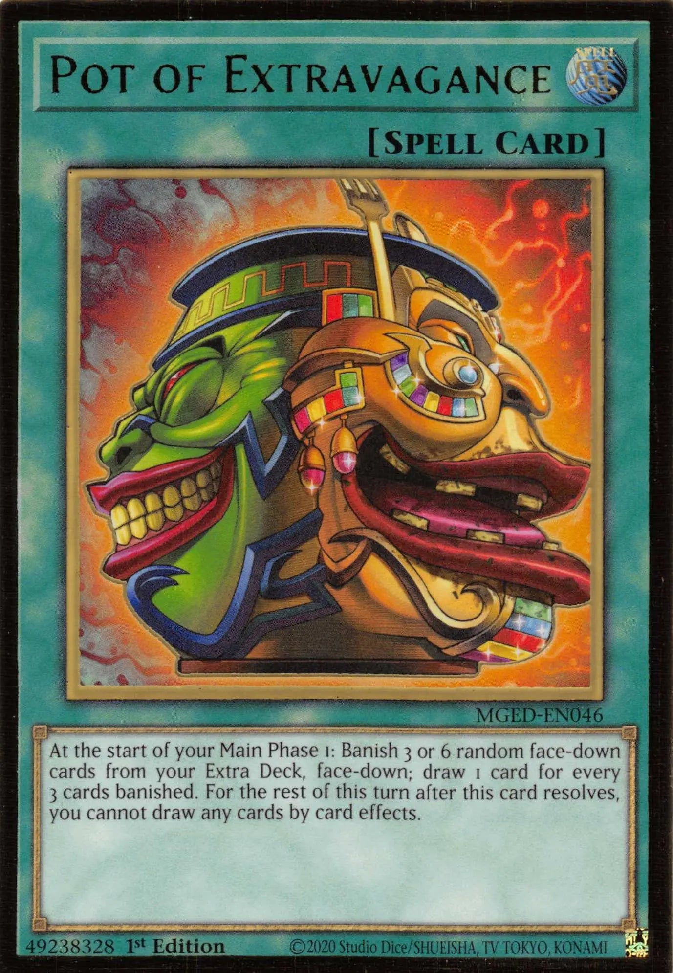 Pot of Extravagance [MGED-EN046] Gold Rare - Doe's Cards
