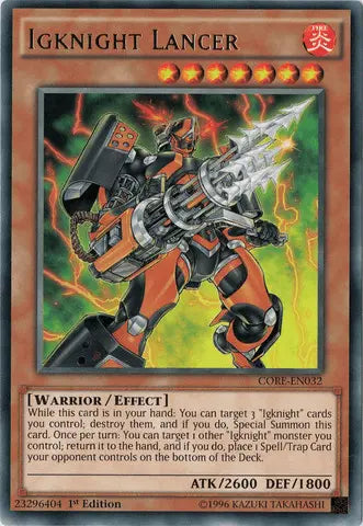 Igknight Lancer [CORE-EN032] Rare - Doe's Cards