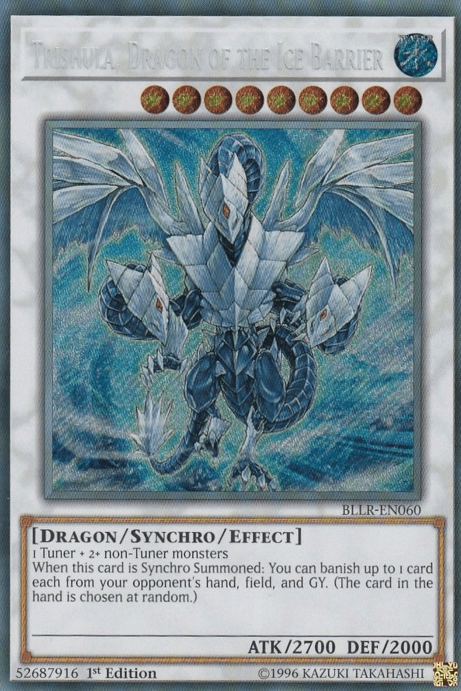 Trishula, Dragon of the Ice Barrier [BLLR-EN060] Secret Rare - Doe's Cards