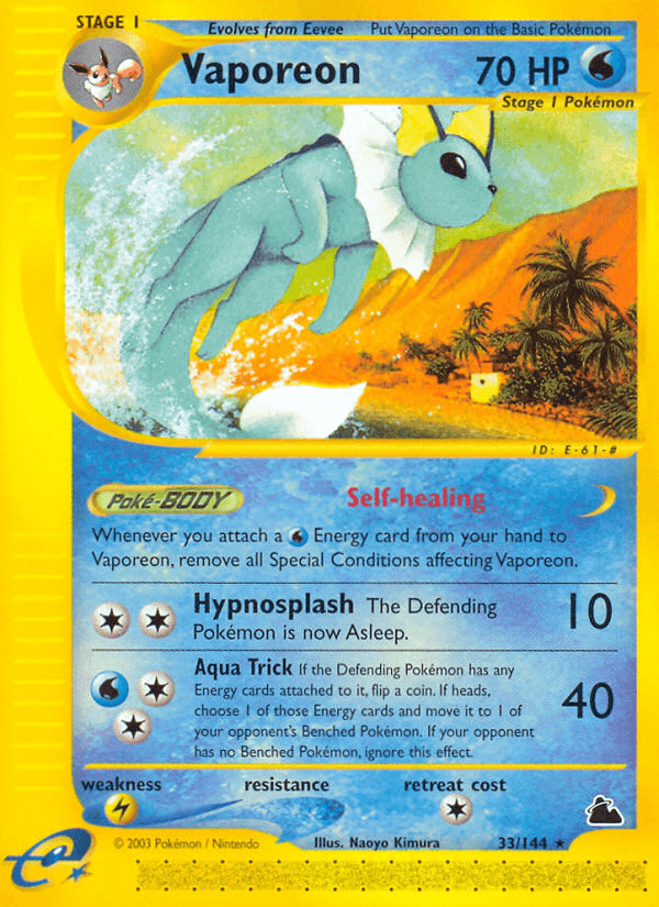 Vaporeon (33/144) [Skyridge] - Doe's Cards