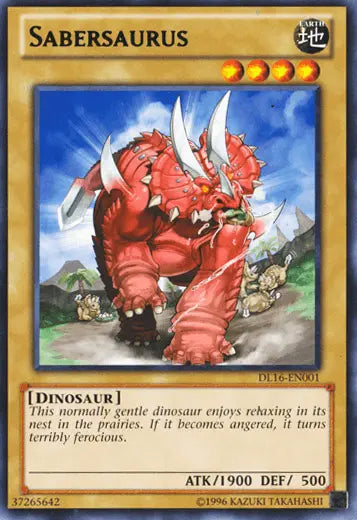 Sabersaurus (Green) [DL16-EN001] Rare - Doe's Cards