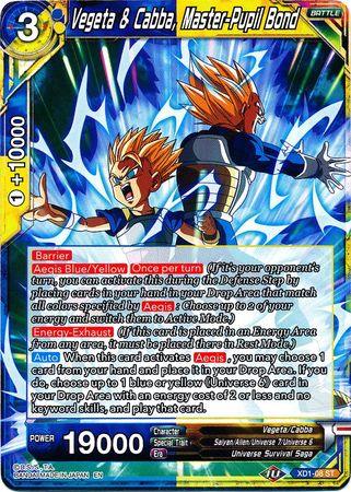 Vegeta & Cabba, Master-Pupil Bond (XD1-08) [Assault of the Saiyans] - Doe's Cards