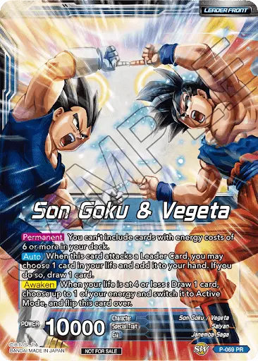 Son Goku & Vegeta // Miracle Strike Gogeta (Gold Stamped) (P-069) [Mythic Booster] - Doe's Cards