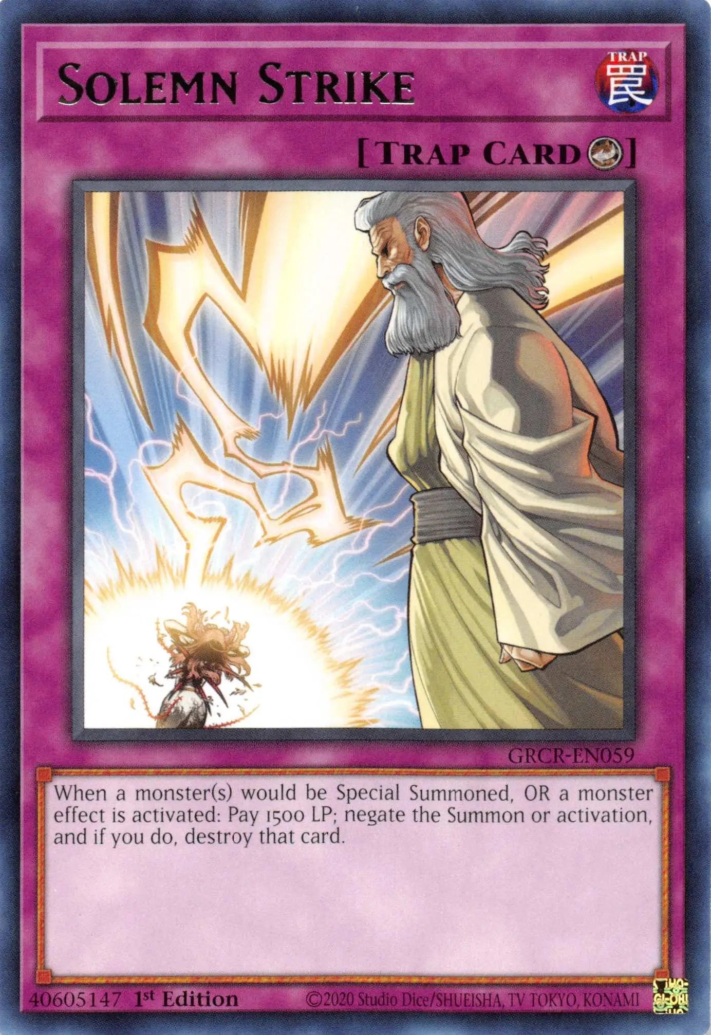 Solemn Strike [GRCR-EN059] Rare - Doe's Cards