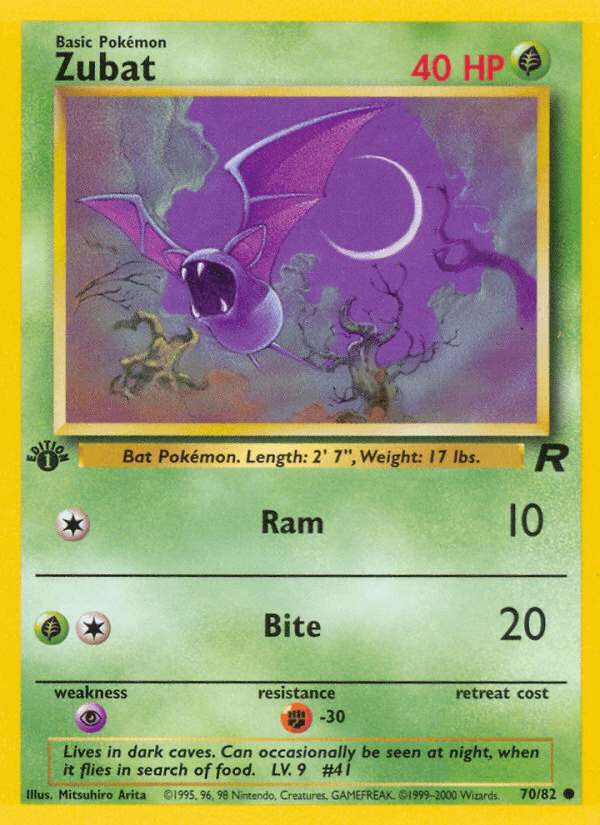 Zubat (70/82) [Team Rocket 1st Edition] - Doe's Cards