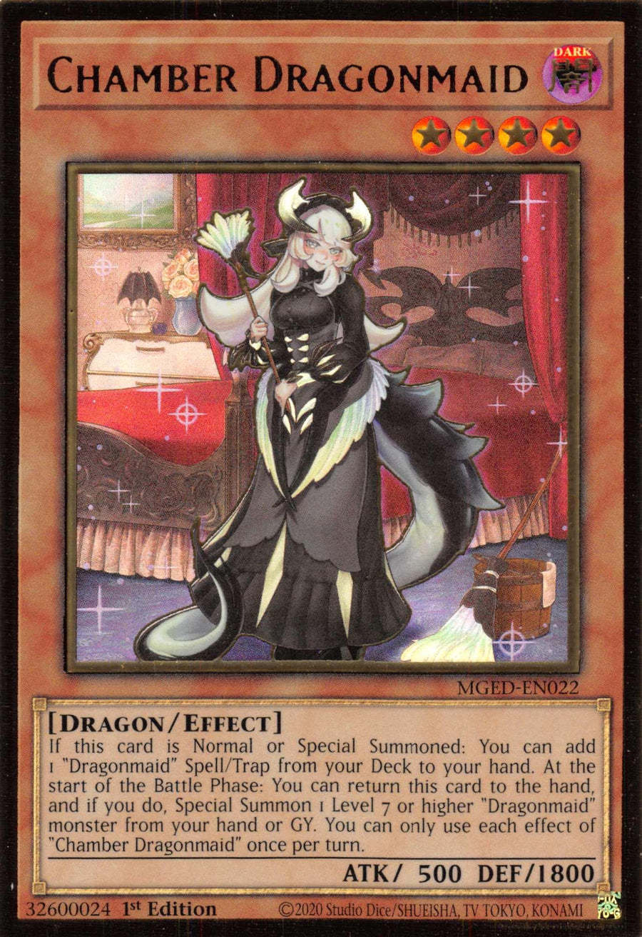 Chamber Dragonmaid [MGED-EN022] Gold Rare - Doe's Cards