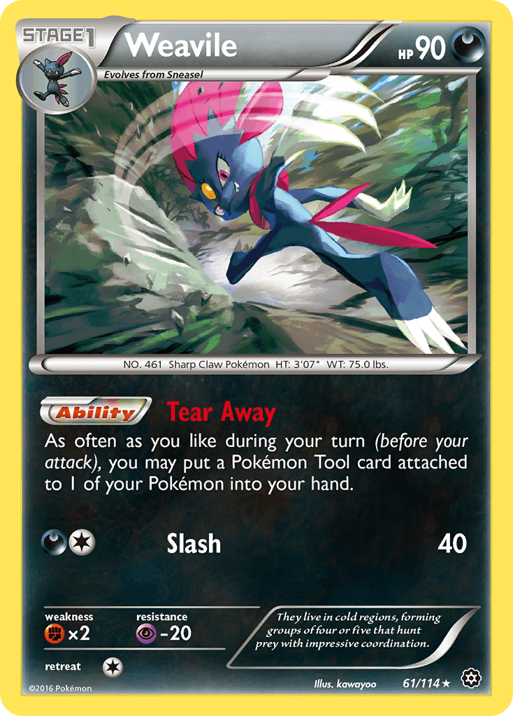 Weavile (61/114) [XY: Steam Siege] - Doe's Cards