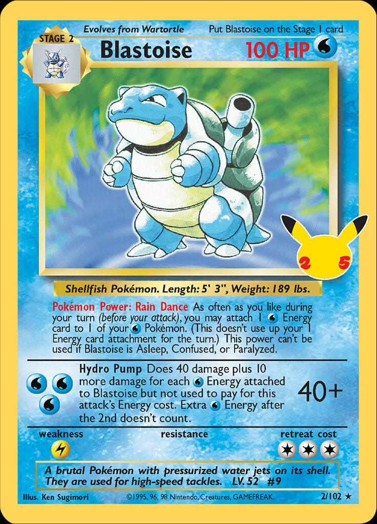 Blastoise (2/102) [Celebrations: 25th Anniversary - Classic Collection] - Doe's Cards