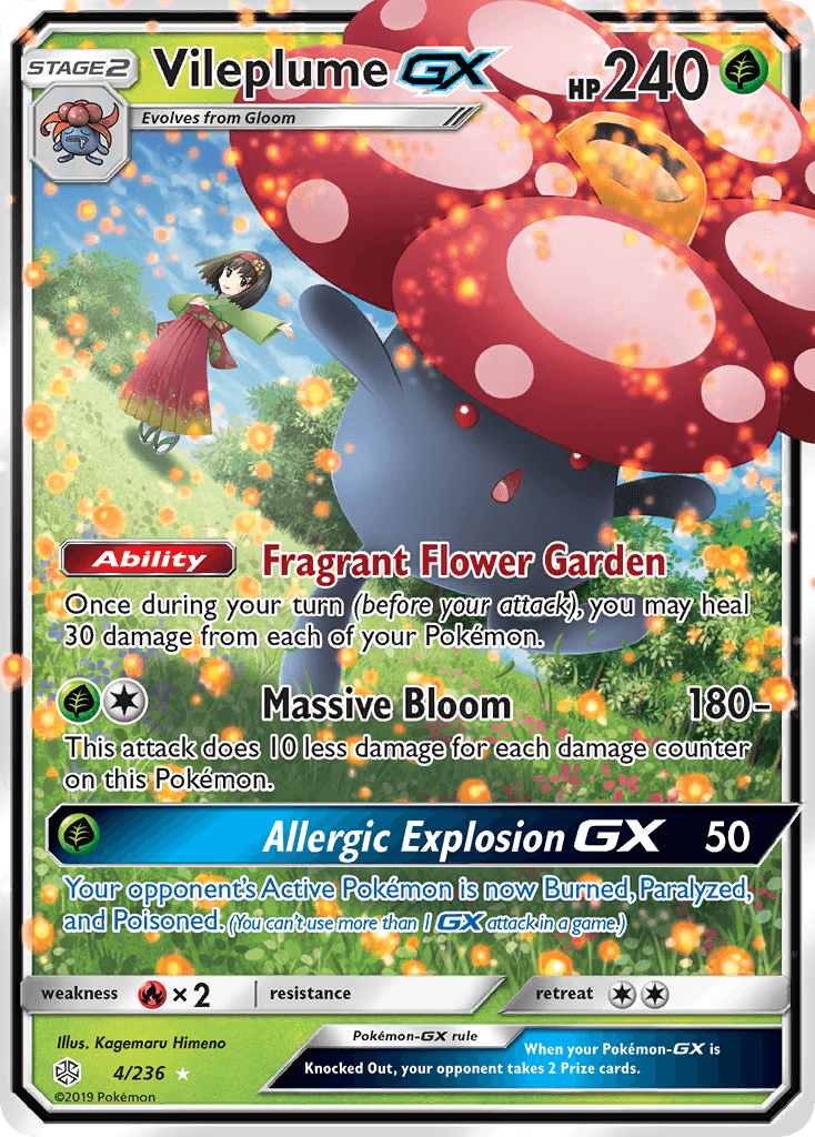 Vileplume GX (4/236) [Sun & Moon: Cosmic Eclipse] - Doe's Cards